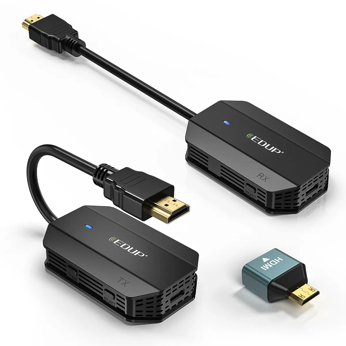 ASIAQUALITY - Transmisor Hdmi Inalámbrico Edup Full Hd 1080p 60hz Hasta 30 Metros