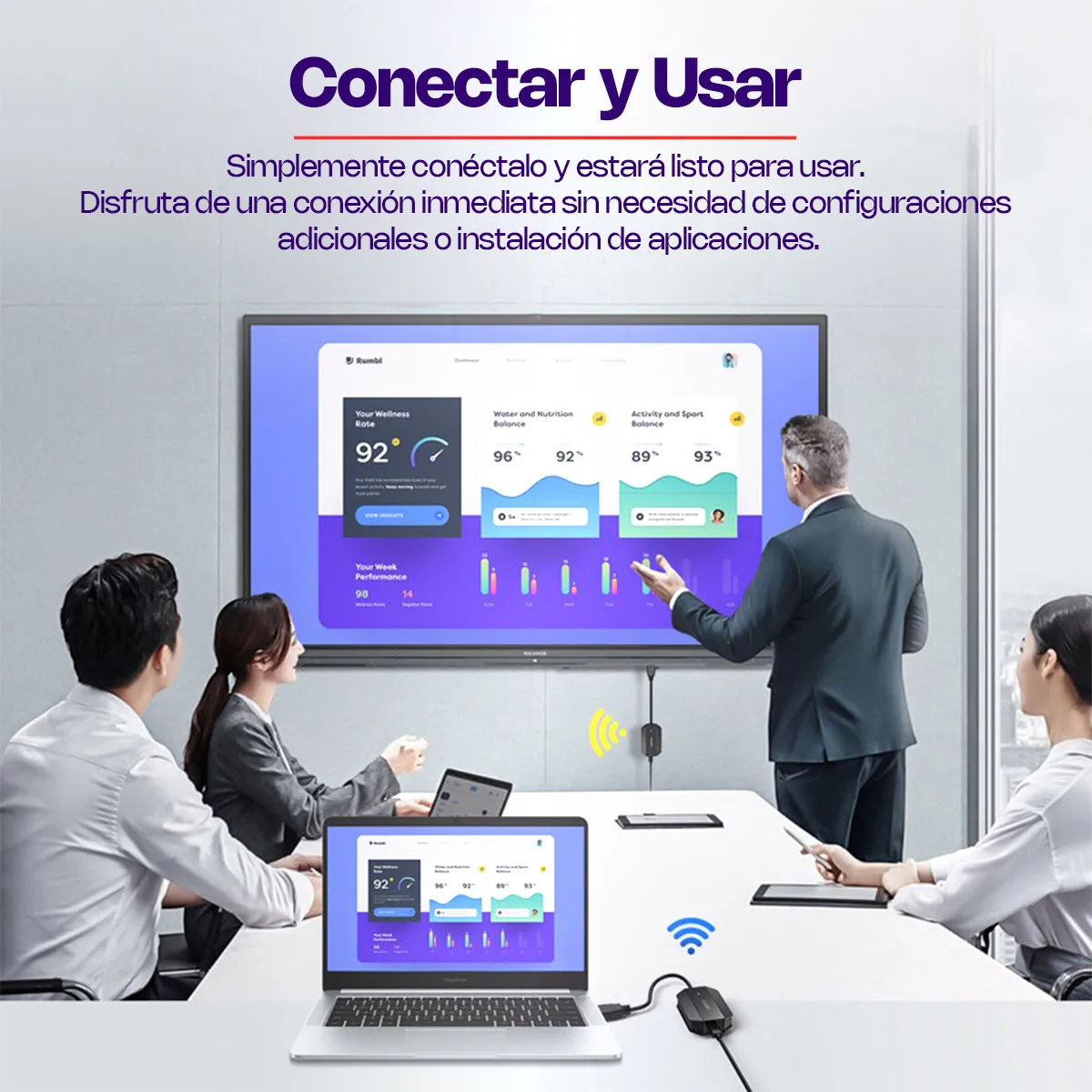 ASIAQUALITY - Transmisor Hdmi Inalámbrico Edup Full Hd 1080p 60hz Hasta 30 Metros