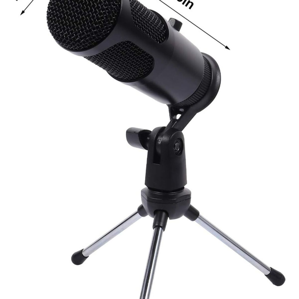 GENERICO - Micrófono Estudio Condensador Profesional Soporte Tripoide Color NEGRO - 260047