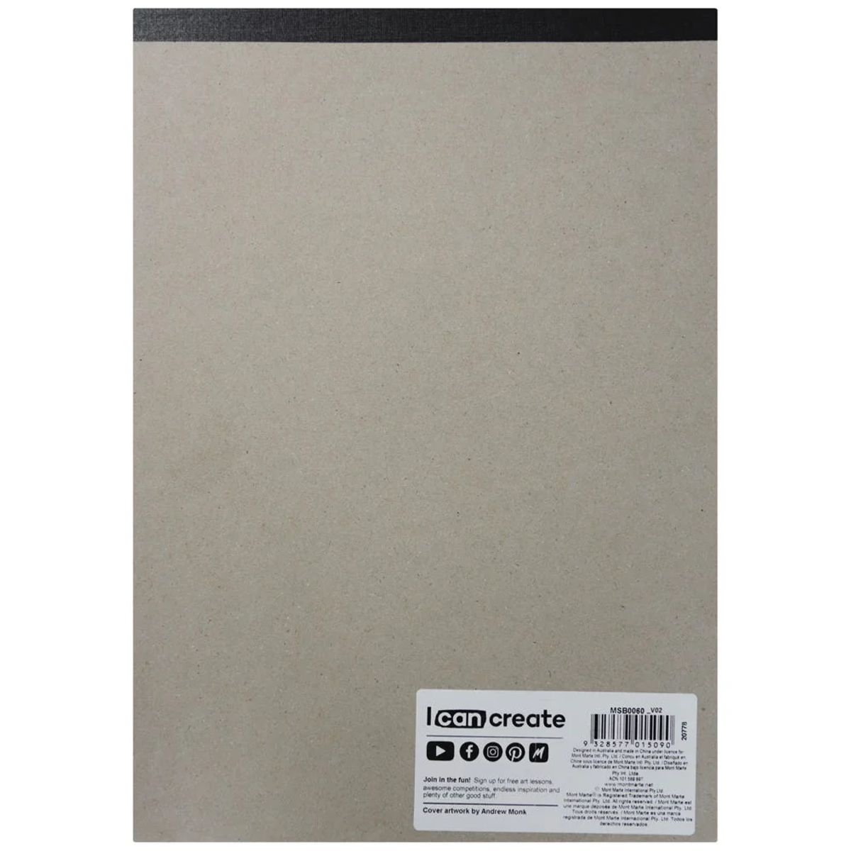MONT MARTE - Mont Marte Block Papel Negro A4 25 Hojas 140gsm