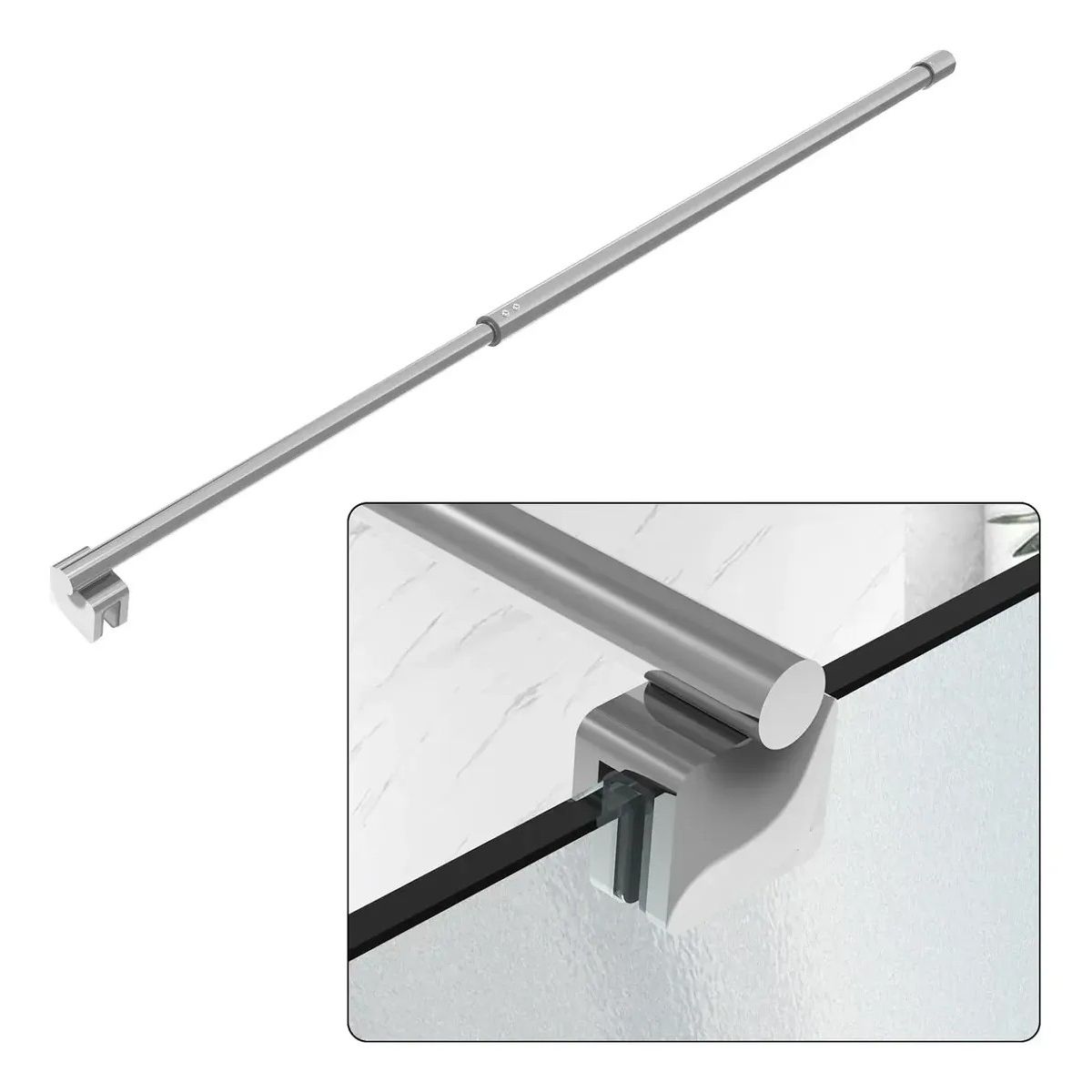 KUANGYE - Barra Estabilizadora Para Mampara Ducha Puerta Vidrio Baño