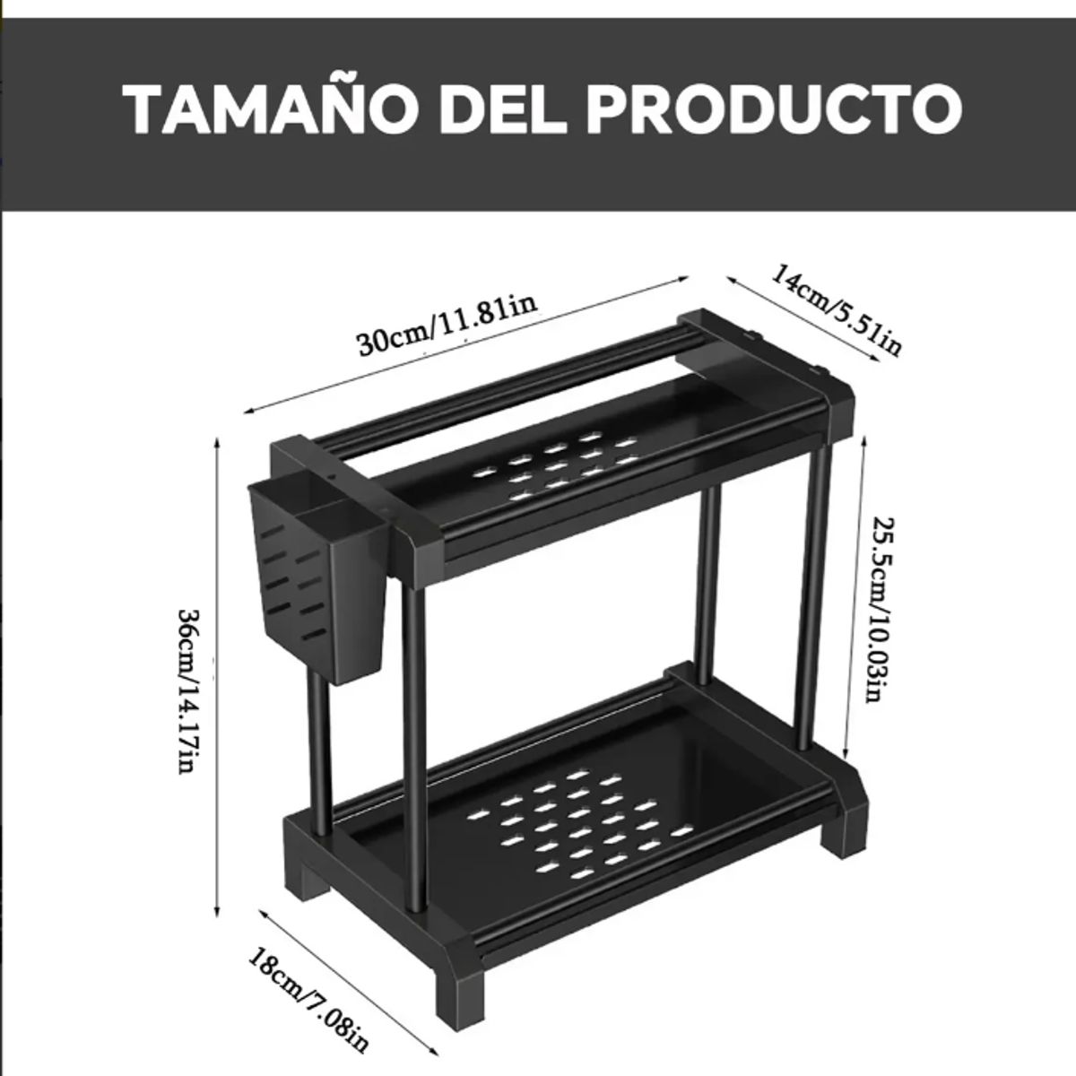 GENERICO - Estante Organizador Especias Especiero 2 Niveles
