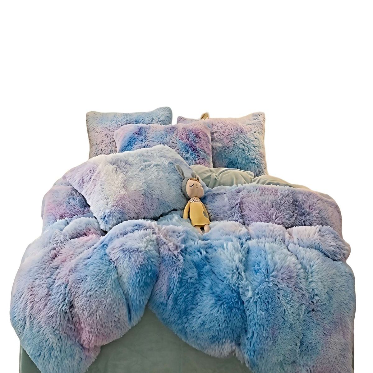 GENERICO - COBERTOR DE INVIERNO PELUDO 2 PLAZAS 230X250CM MULTICOLOR 2