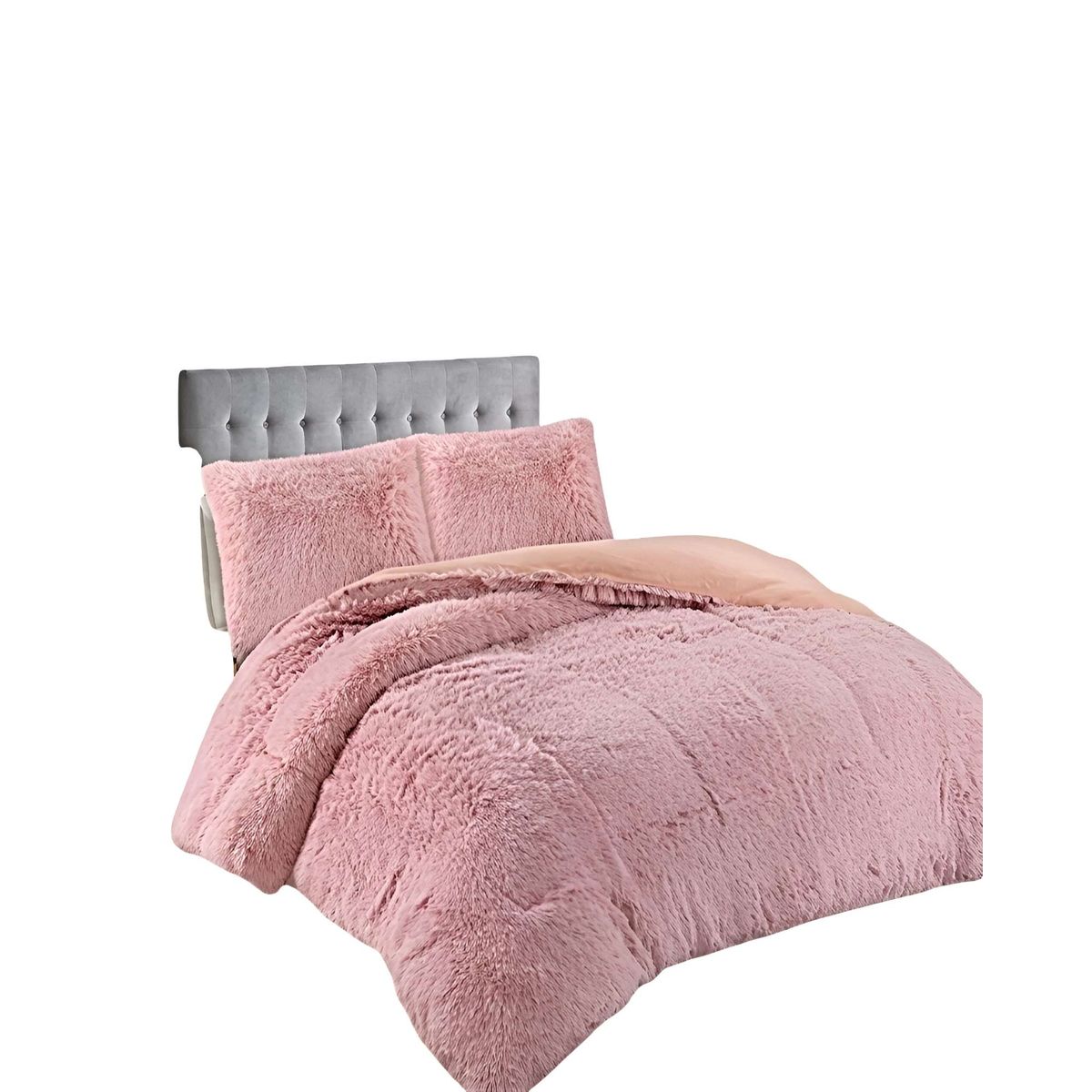 GENERICO - COBERTOR DE INVIERNO PELUDO 2 PLAZAS 230X250CM ROSA 2