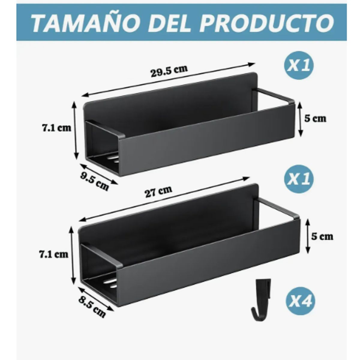 GENERICO - 2 Estante Magnético Con Gancho Especias Refrigerador Cocina
