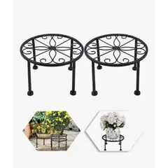 GENERICO - 2 Soporte Macetero Planta Retirable Interior Y Exterio 22cm