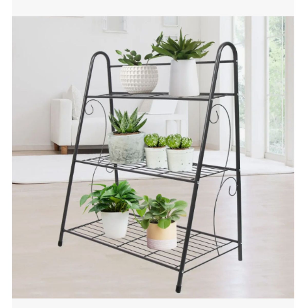 GENERICO - Estante Jardinera Huerto Metálico Planta 3 Niveles Metal