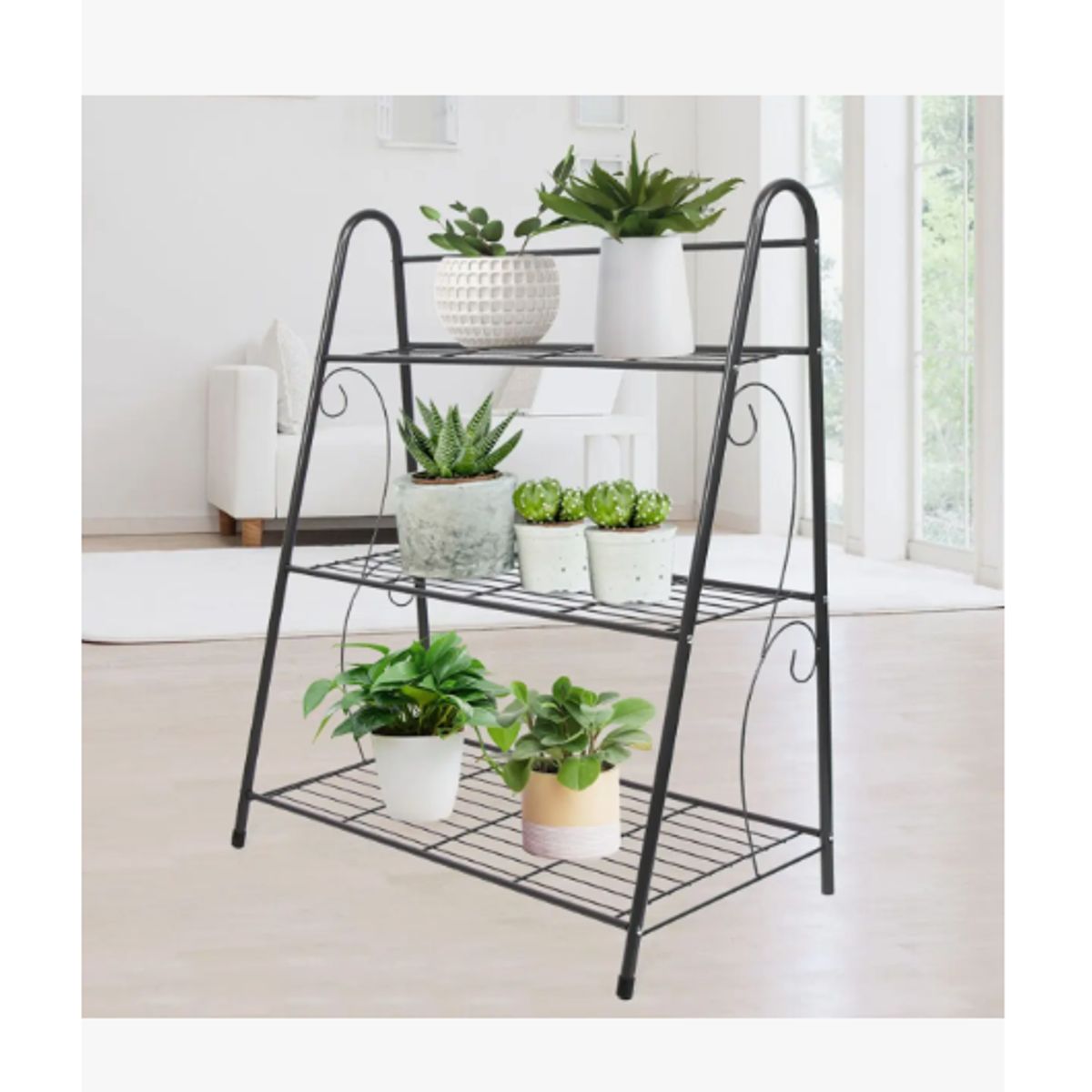 GENERICO - Estante Jardinera Huerto Metálico Planta 3 Niveles Metal