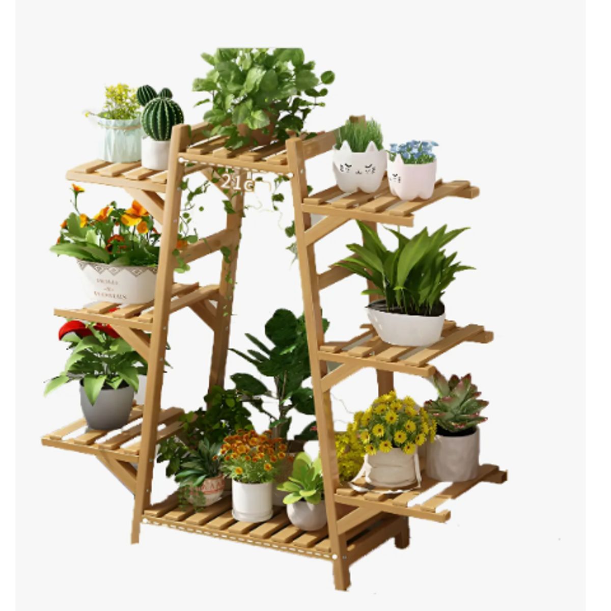 GENERICO - Soporte Para 8 Macetas Estante Jardinera Huerto Plantas.