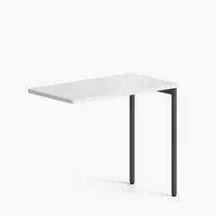 FORM OFFICE - Escritorio Lateral Astro 50x90 Blanco/Gris Form