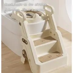 GENERICO - Pelela Infantil 2 En 1 Con Escalera Plegable Antideslizante