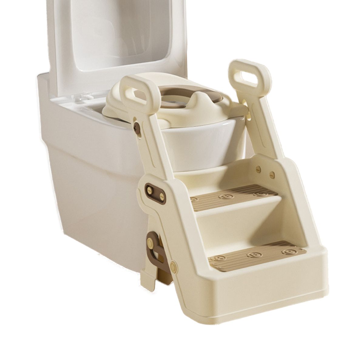 GENERICO - Pelela Infantil 2 En 1 Con Escalera Plegable Antideslizante