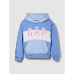 GAP - Polerón Niña Con Gorro Sin Cierre Logo Azul