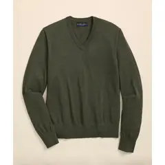 BROOKS BROTHERS - Sweater Hombre Merino Wool V-Neck Verde