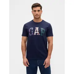 GAP - Polera Hombre Manga Corta Logo Azul