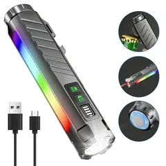 ROHE - Linterna Led Recargable Multifunción Con Imán Y Luz Lateral