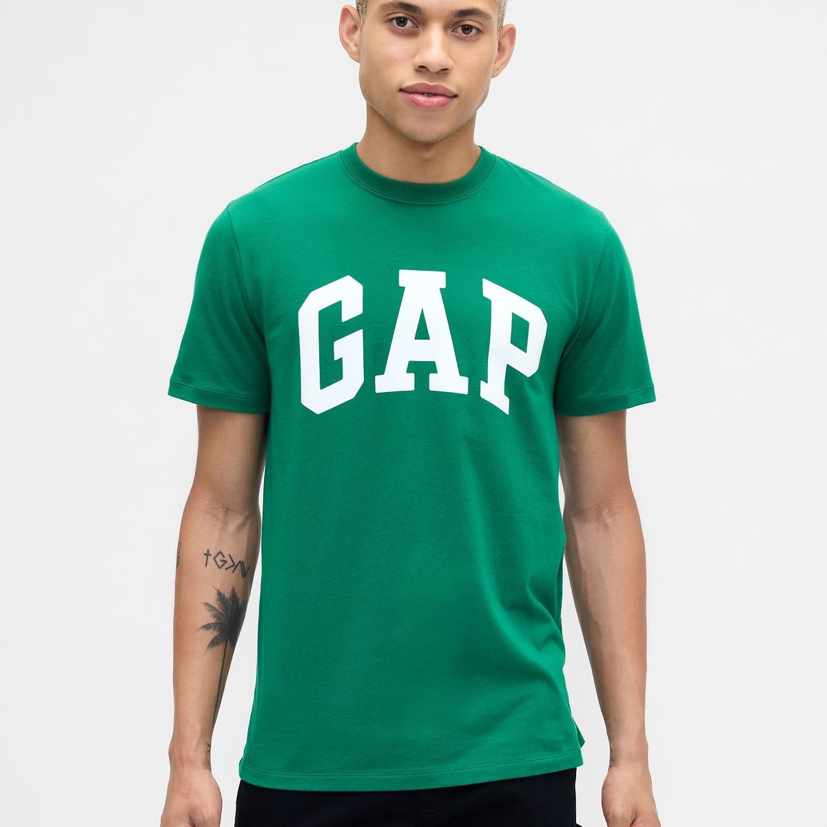 GAP - Polera Hombre Gap Manga Corta Logo Verde
