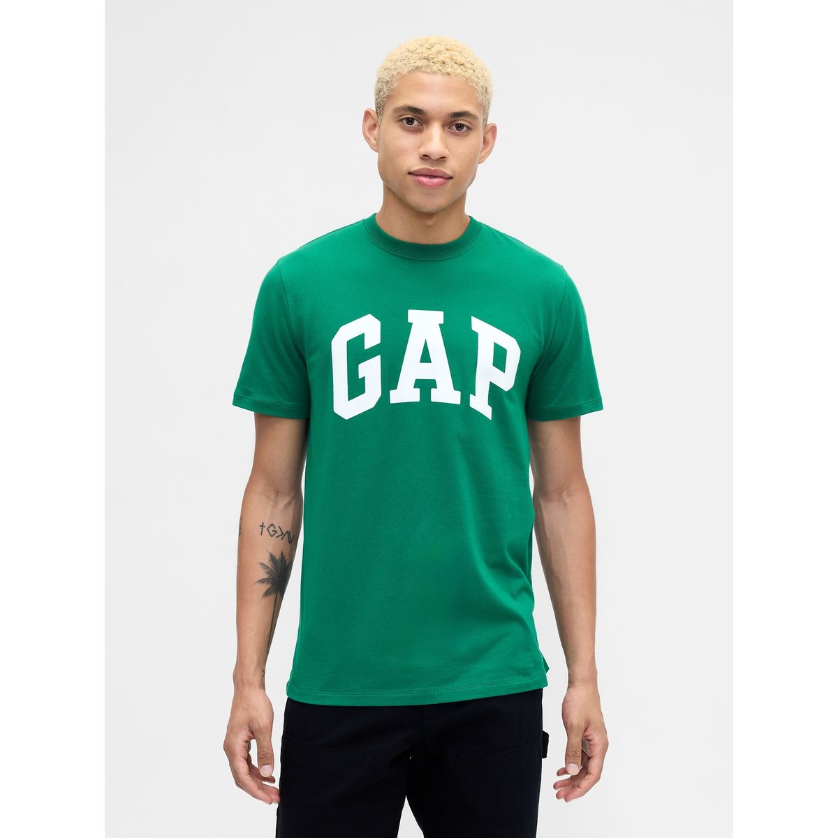 GAP - Polera Hombre Gap Manga Corta Logo Verde