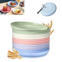 GENERICO - Platos Plásticos Reutilizable Colores Surtidos 20cm 15 Pack