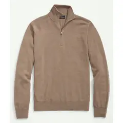 BROOKS BROTHERS - Sweater Hombre Merino Wool Half-Zip Café