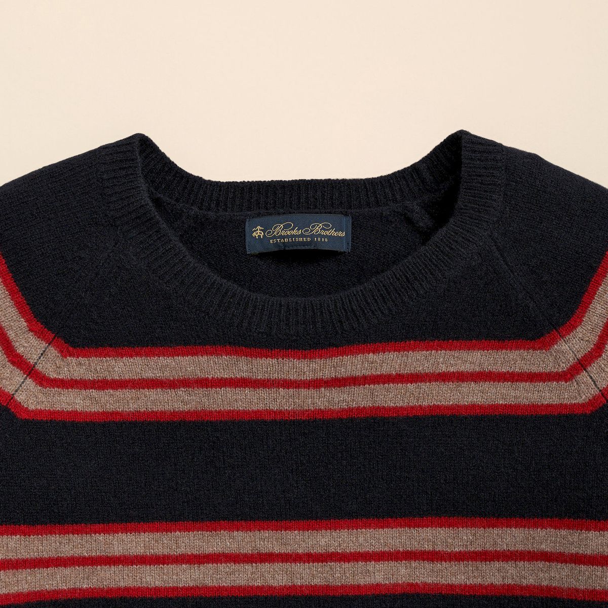 BROOKS BROTHERS - Sweater Hombre Wool Archive Stripe Azul Brooks Brothers