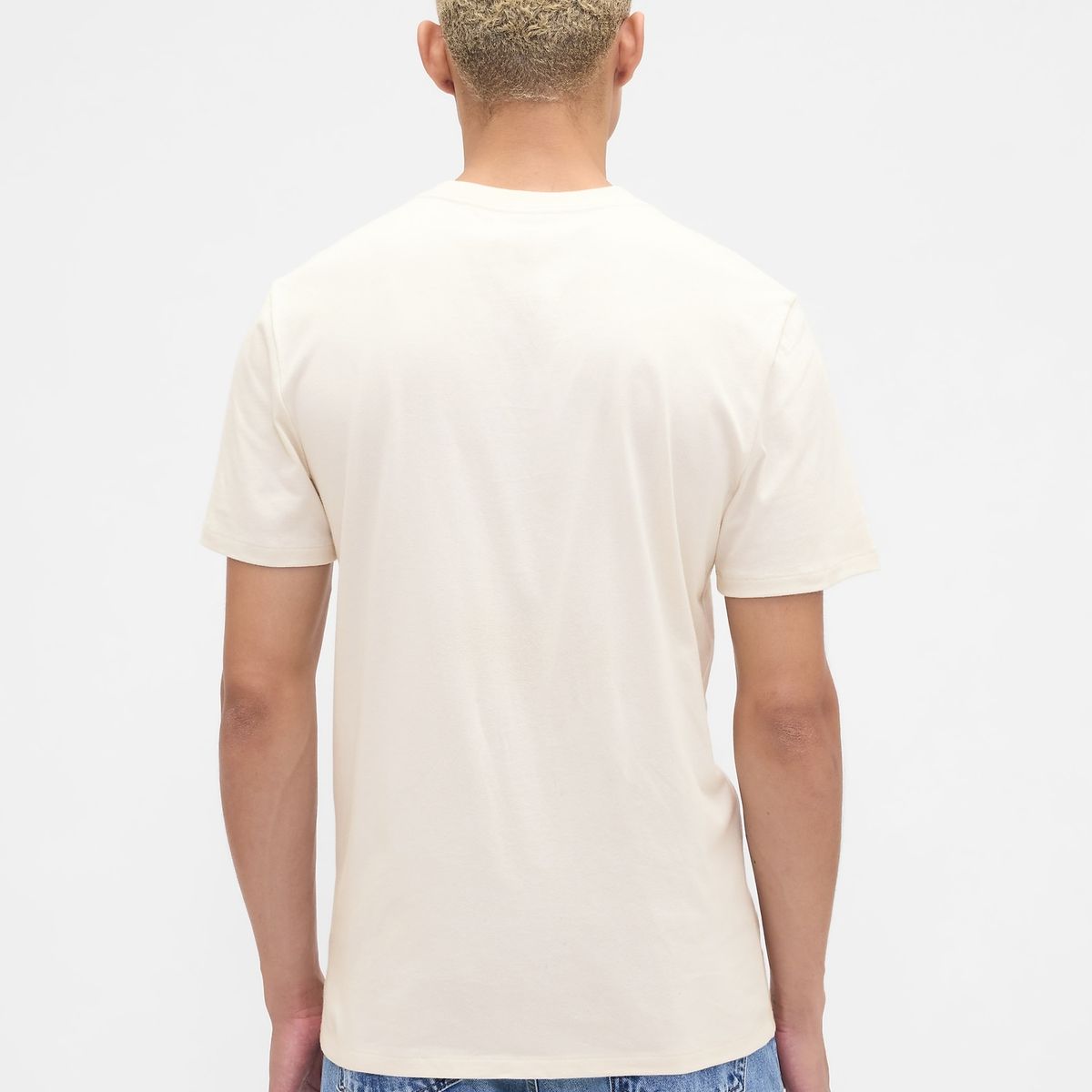 GAP - Polera Hombre Gap Manga Corta Logo Beige