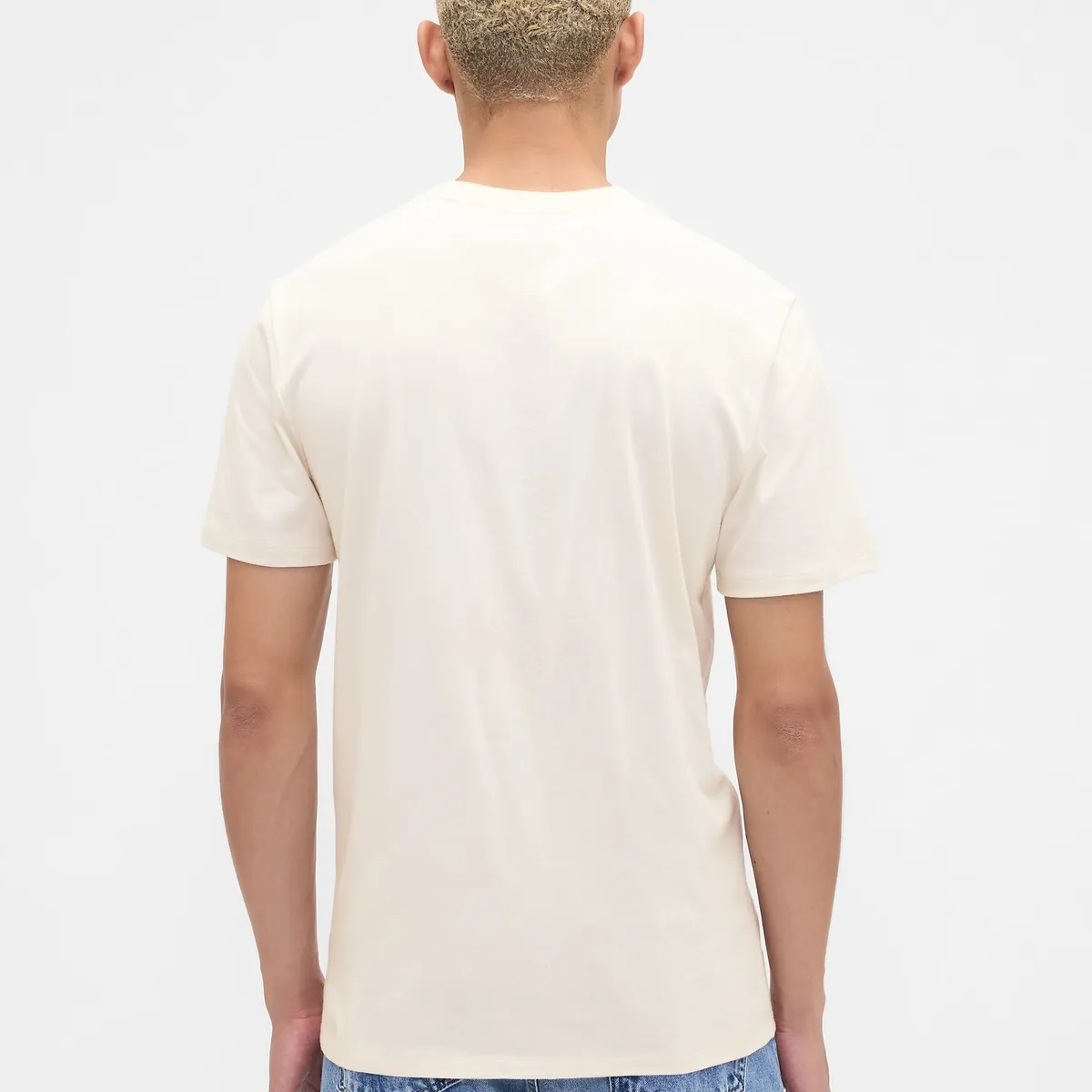 GAP - Polera Hombre Gap Manga Corta Logo Beige