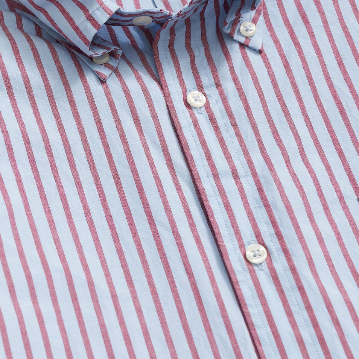 BROOKS BROTHERS - Camisa Hombre Ni Frdy Poplin Bengal Stripe Reg Celeste Brooks Brothers