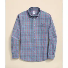 BROOKS BROTHERS - Camisa Hombre Ni Frdy Poplin Plaid Reg Azul