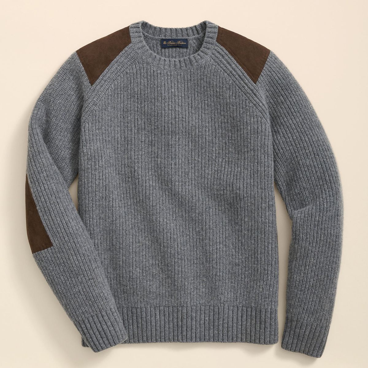 BROOKS BROTHERS - Sweater Hombre Lambswool Military Gris Brooks Brothers