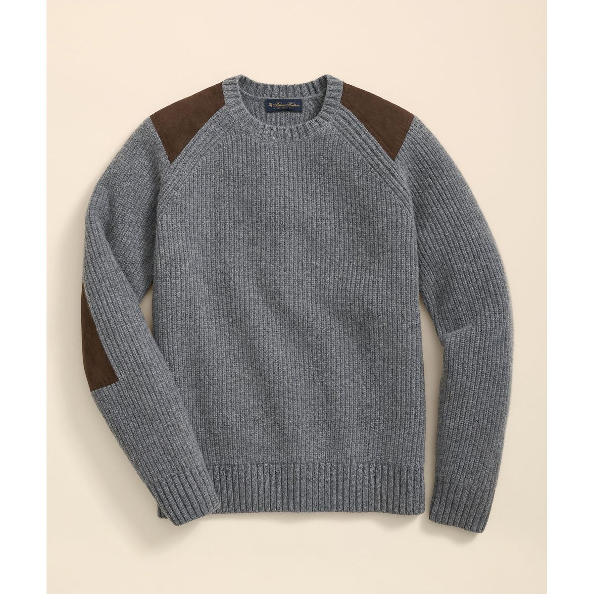 BROOKS BROTHERS - Sweater Hombre Lambswool Military Gris Brooks Brothers