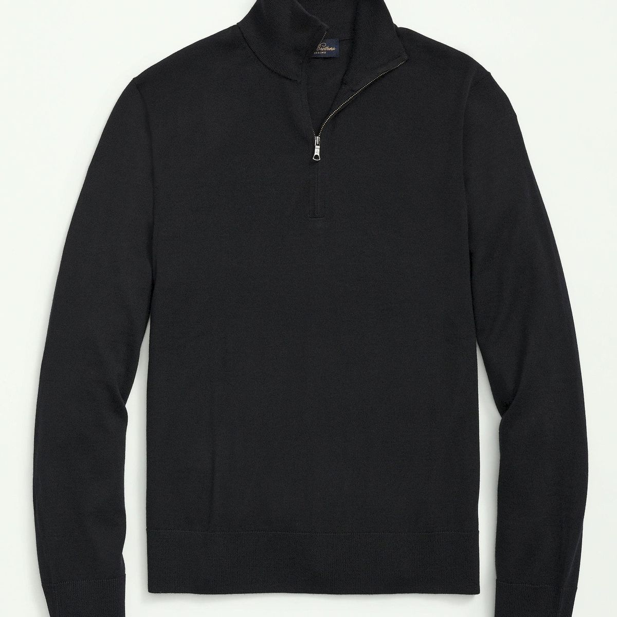 BROOKS BROTHERS - Sweater Hombre Ultimate Merino Wool Half-Zip Negro Brooks Brothers