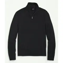 BROOKS BROTHERS - Sweater Hombre Ultimate Merino Wool Half-Zip Negro