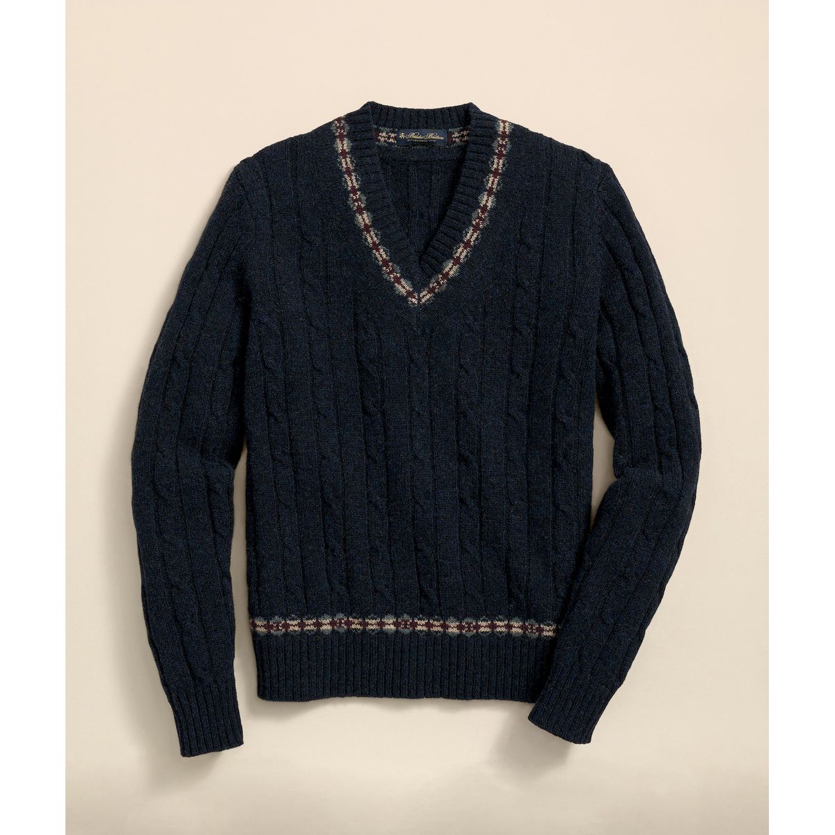 BROOKS BROTHERS - Sweater Hombre Wool Archive Tennis Azul Brooks Brothers