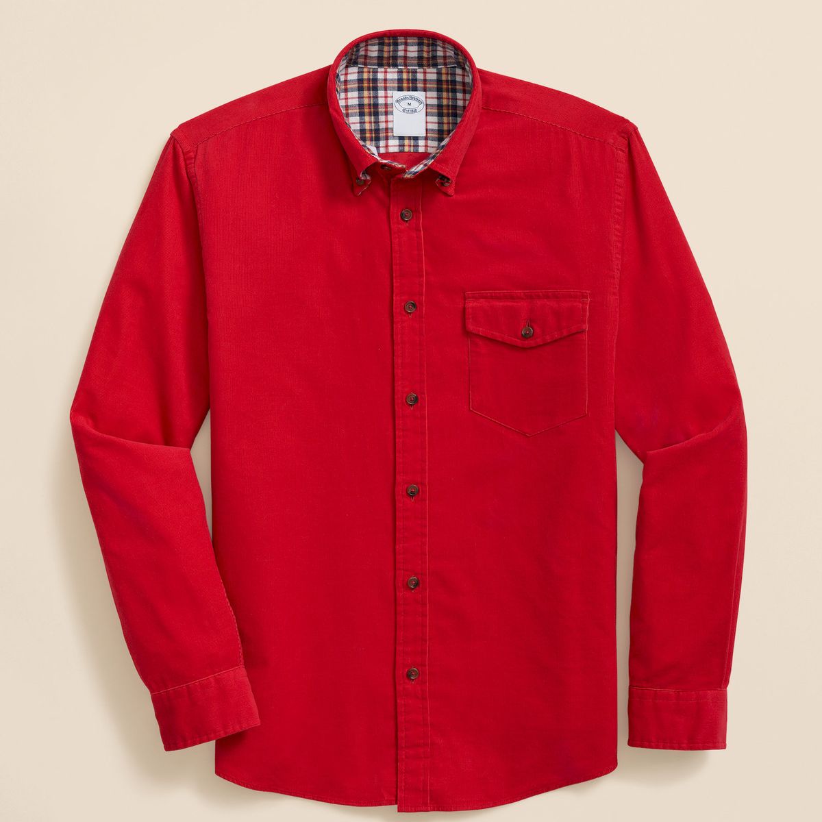 BROOKS BROTHERS - Camisa Hombre Ni Cotton Corduroy Archive Reg Rojo Brooks Brothers