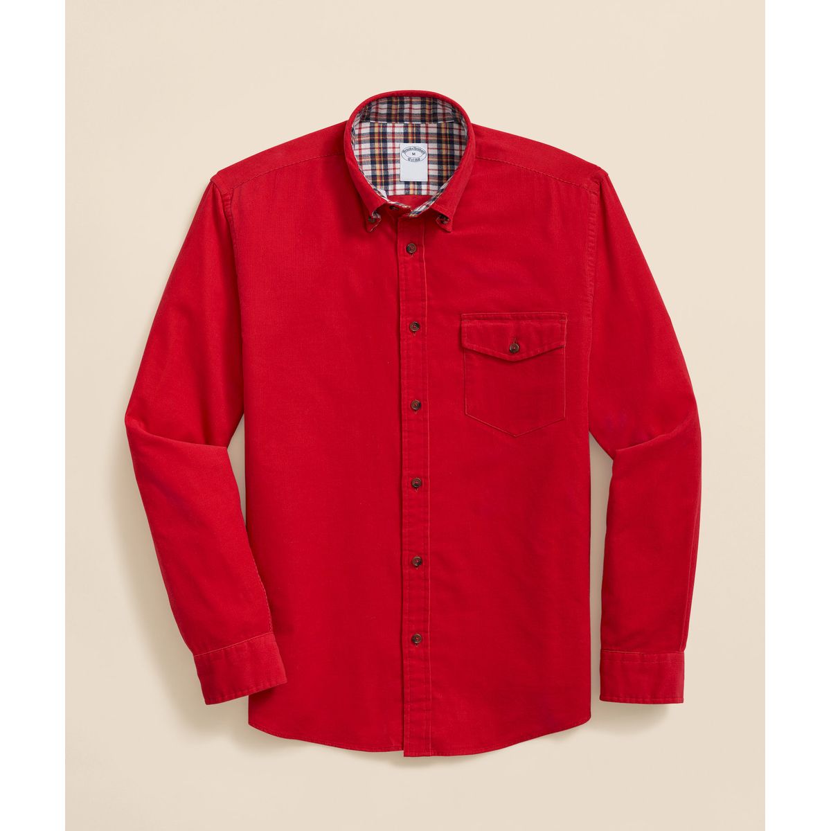 BROOKS BROTHERS - Camisa Hombre Ni Cotton Corduroy Archive Reg Rojo Brooks Brothers