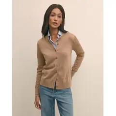 BROOKS BROTHERS - Sweater Mujer Ultimate Merino Twinset Cardigan Café