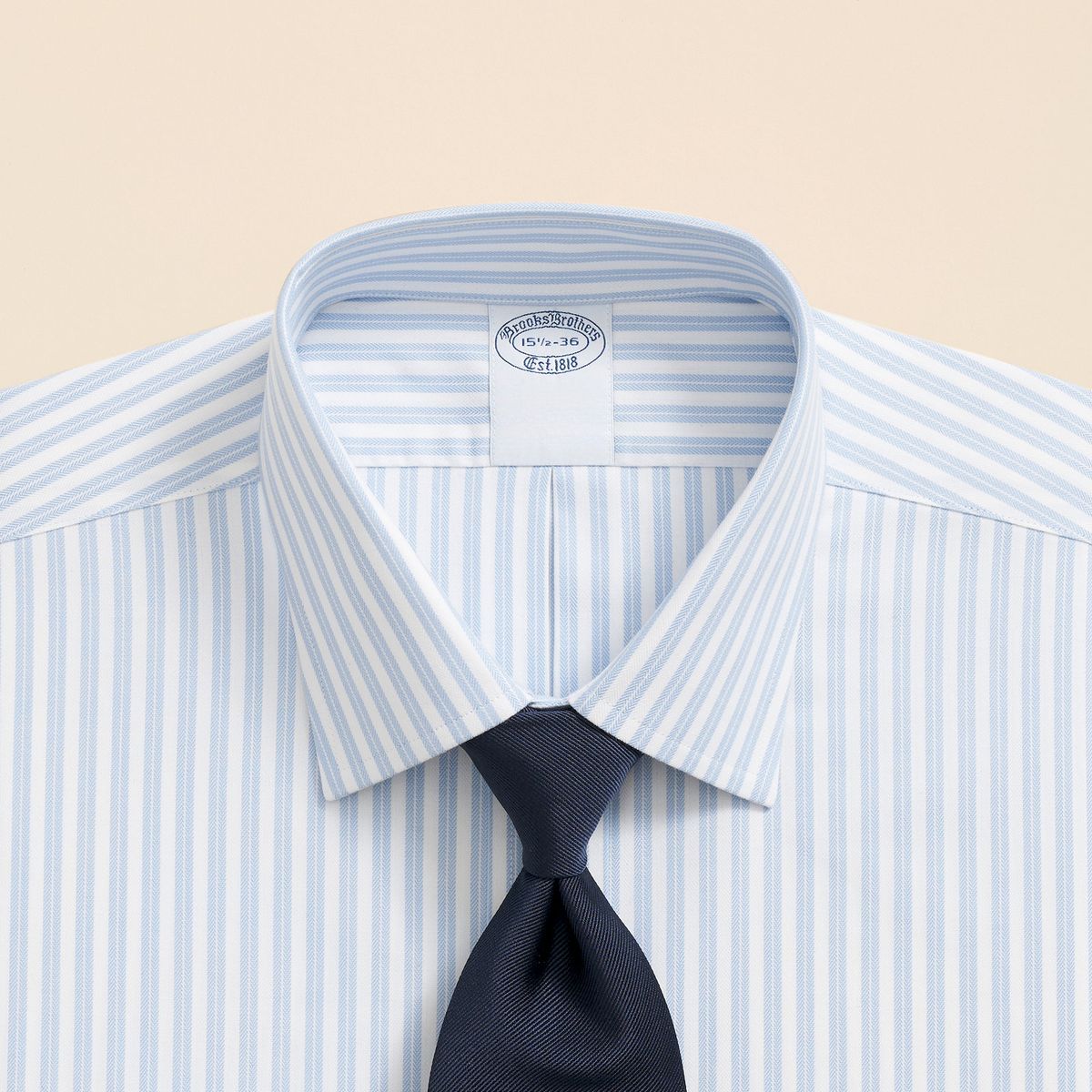 BROOKS BROTHERS - Camisa Hombre Ni Supima Stripe Ainsley Reg Celeste Brooks Brothers