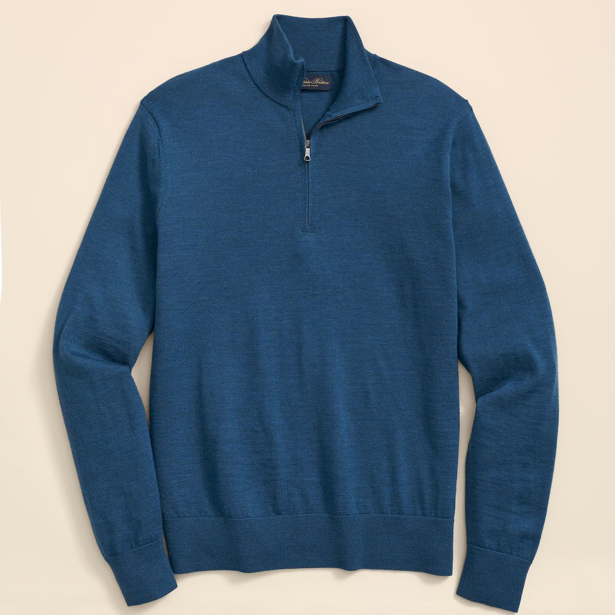 BROOKS BROTHERS - Sweater Hombre Merino Wool Half-Zip Azul Brooks Brothers