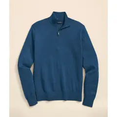BROOKS BROTHERS - Sweater Hombre Merino Wool Half-Zip Azul