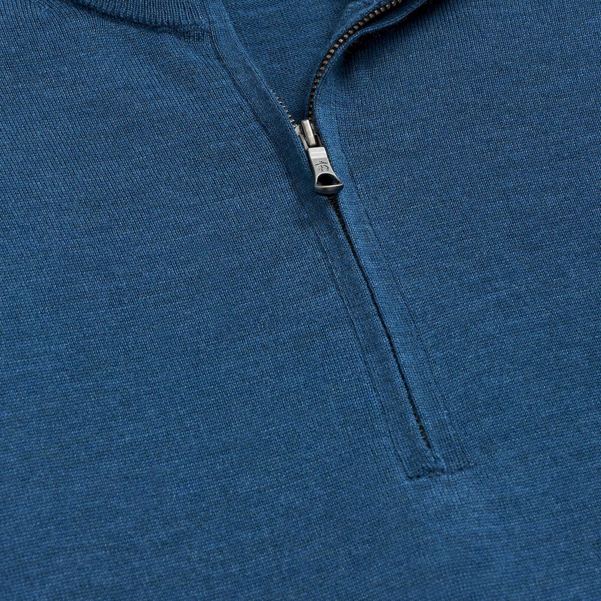 BROOKS BROTHERS - Sweater Hombre Merino Wool Half-Zip Azul Brooks Brothers