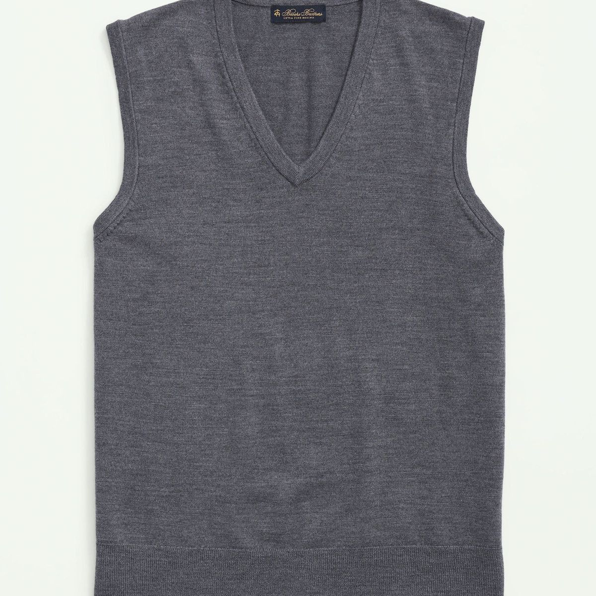BROOKS BROTHERS - Sweater Vest Hombre Ultimate Merino Wool Gris Brooks Brothers
