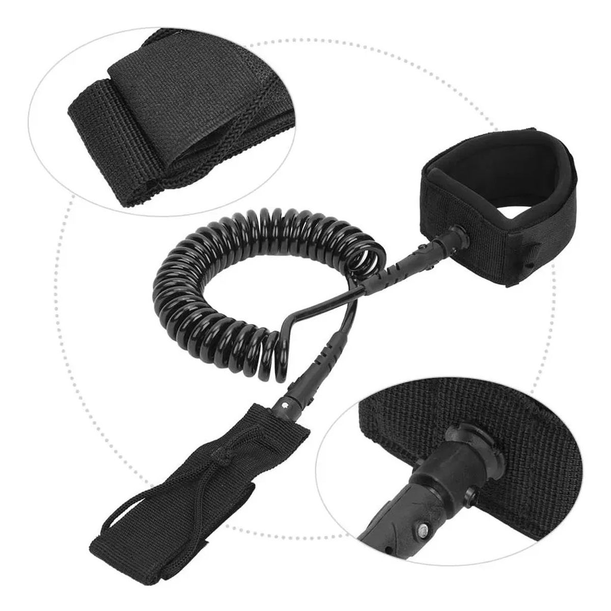 KUANGYE - Leash Para Bodyboard Grosor 5.5mm  5ft  Elástico  Espiral