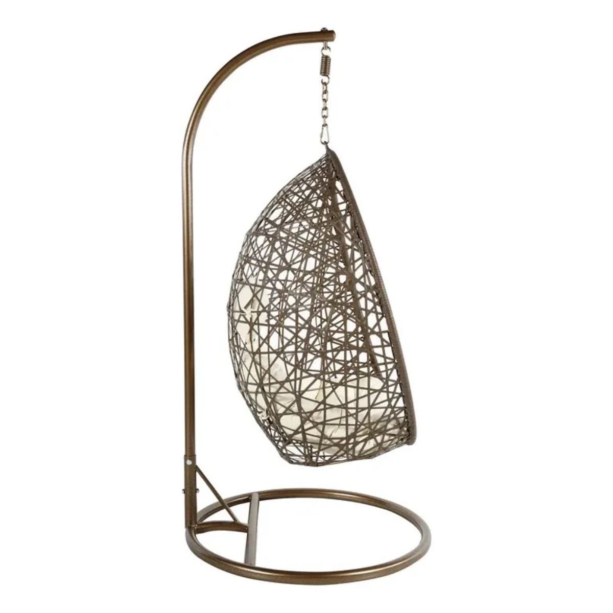 ANYHOGAR - Silla Colgante De Terraza Ratán Pe Café