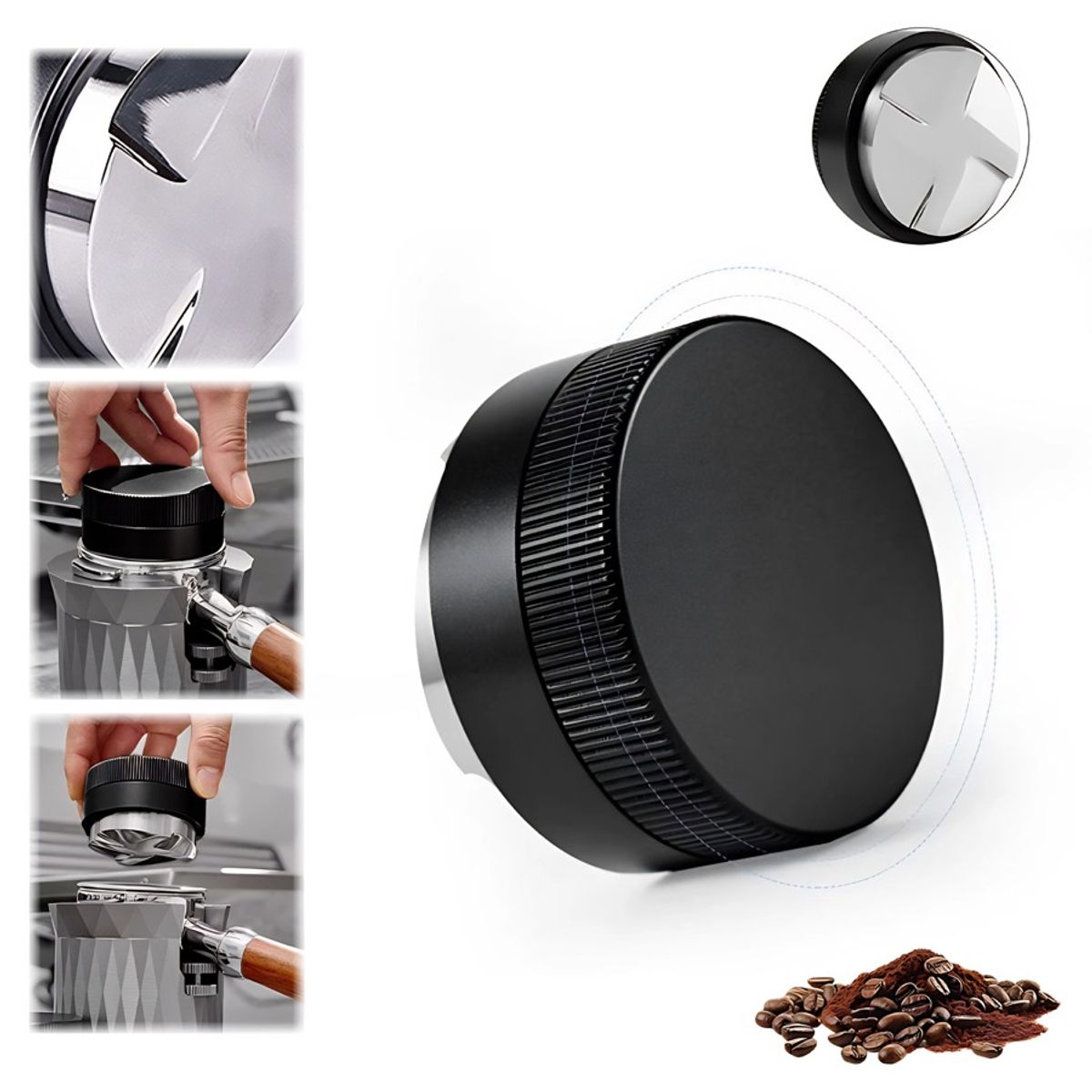 GENERICO - Tamper Y Distribuidor De Acero Inoxidable De Café Expreso