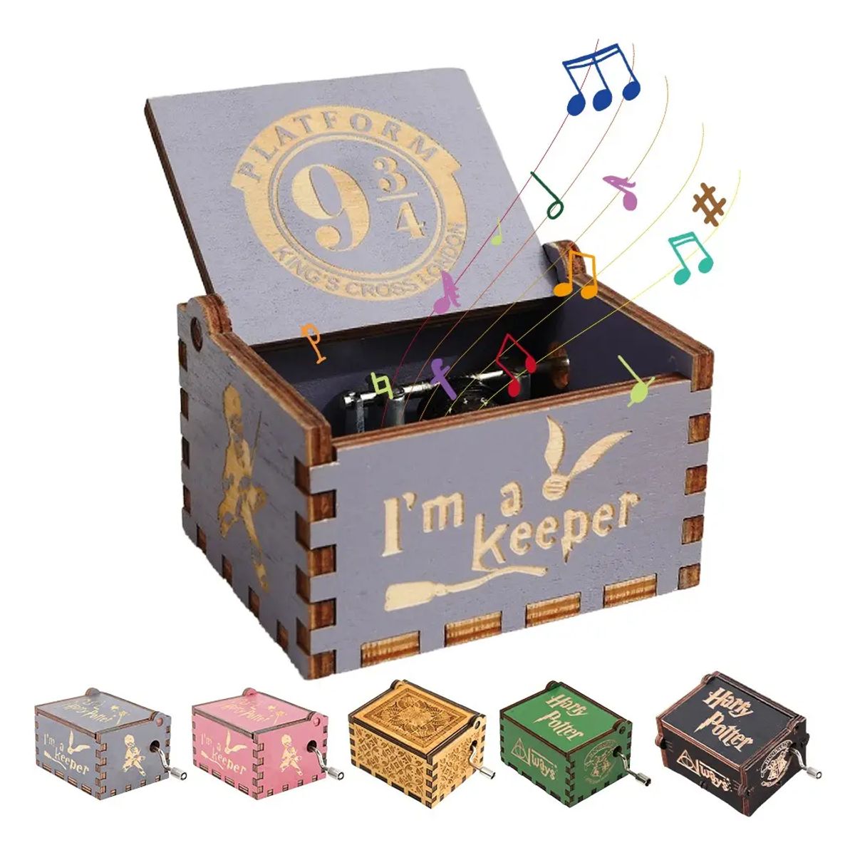 VERCI - Caja Musical Harry-potter Variedad Modelos gris