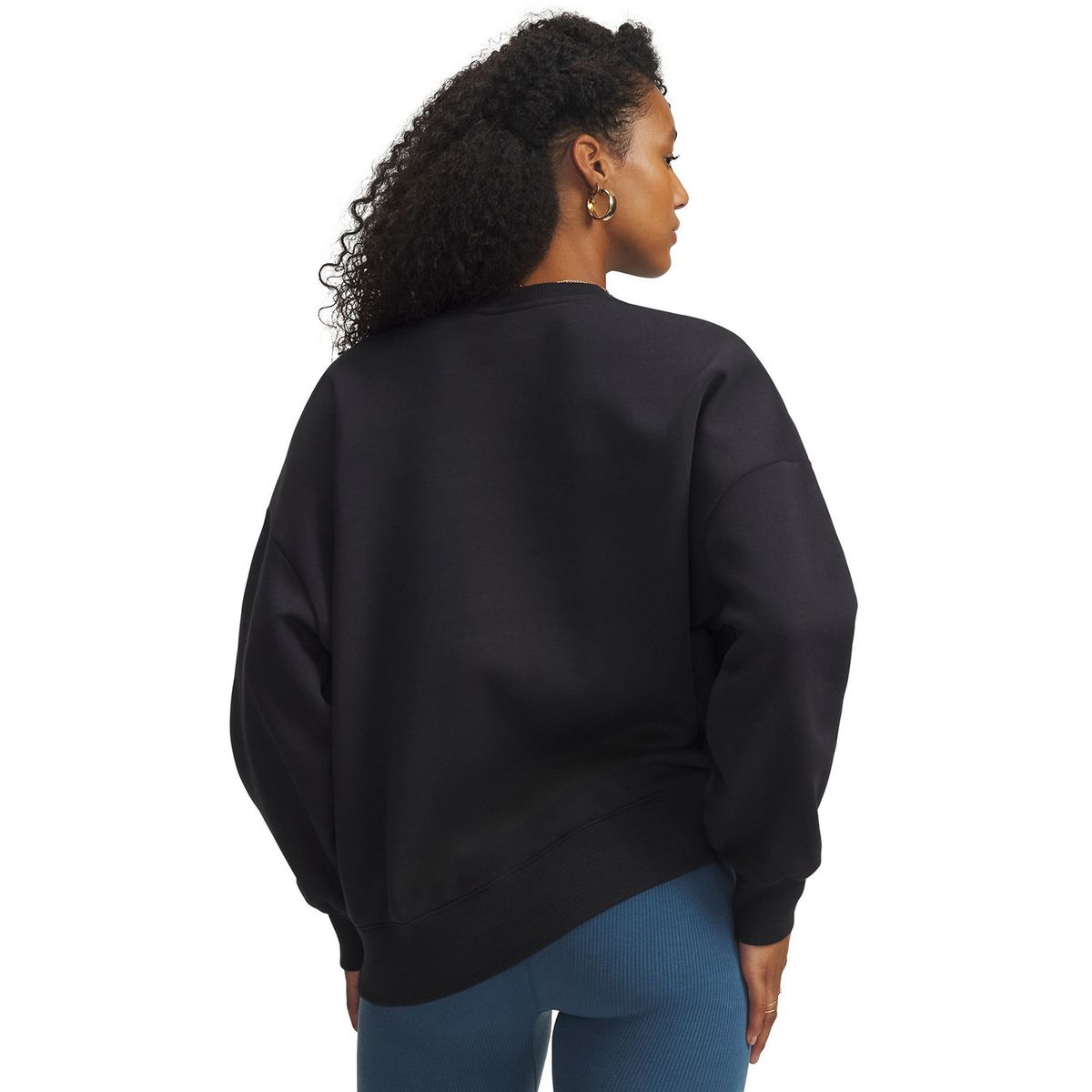 UNDER ARMOUR - Poleron Mujer Rival Fleece Os Var Crew Negro UNDER ARMOUR