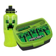 MINECRAFT - Set Botella + Porta Sandwich Libre Bpa