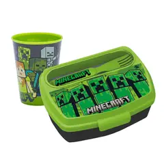 MINECRAFT - Set Vaso + Porta Sandwich Libre Bpa