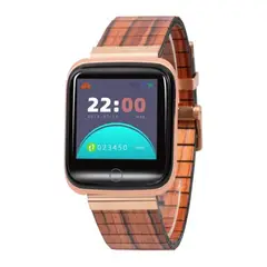 GENERICO - Reloj Bewell Smartwatch Inteligente Correa De Madera